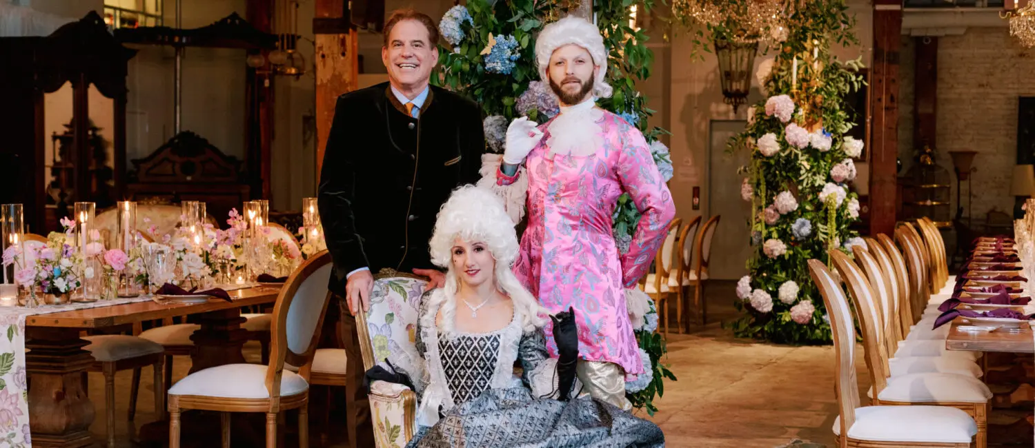 Internationally acclaimed interior designer Timothy Corrigan at the New Orleans Auction Galleries Marie Antoinette-inspired dinner evening. (Photo by MoDavisPhotography.com)