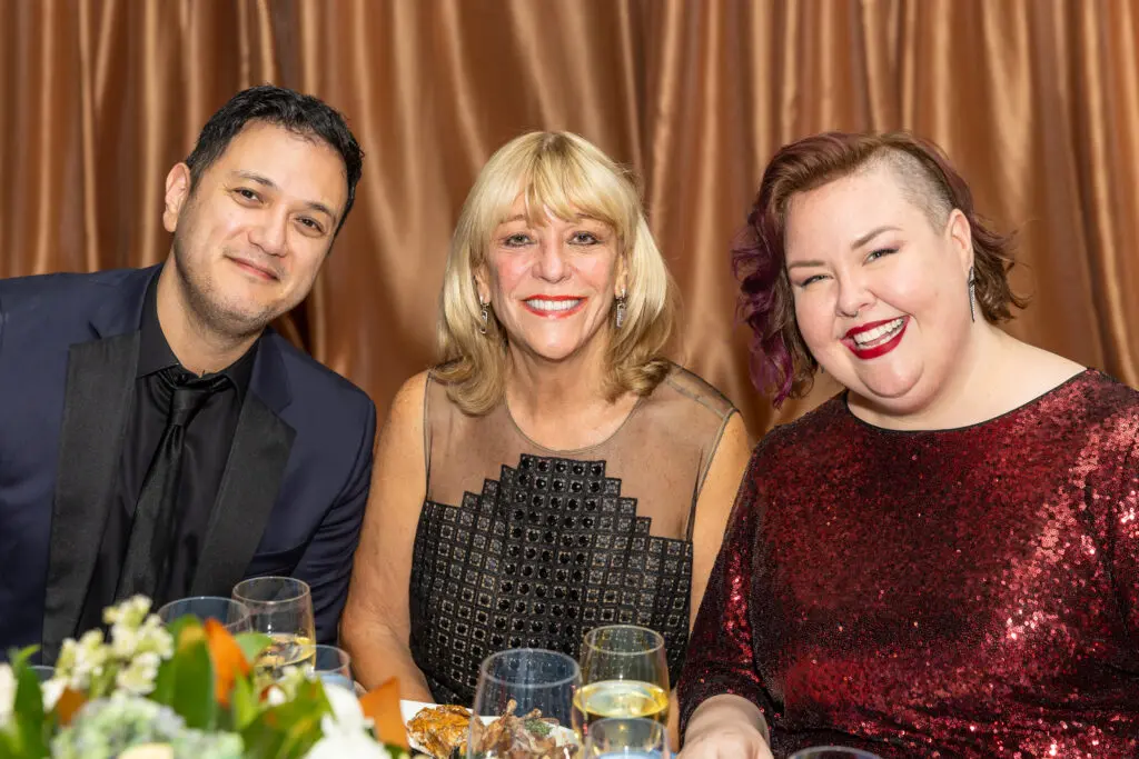 Nicholas Phan, Franci Neely, Jamie Barton at the black-tie dinner following Houston Grand Opera's world premiere. 