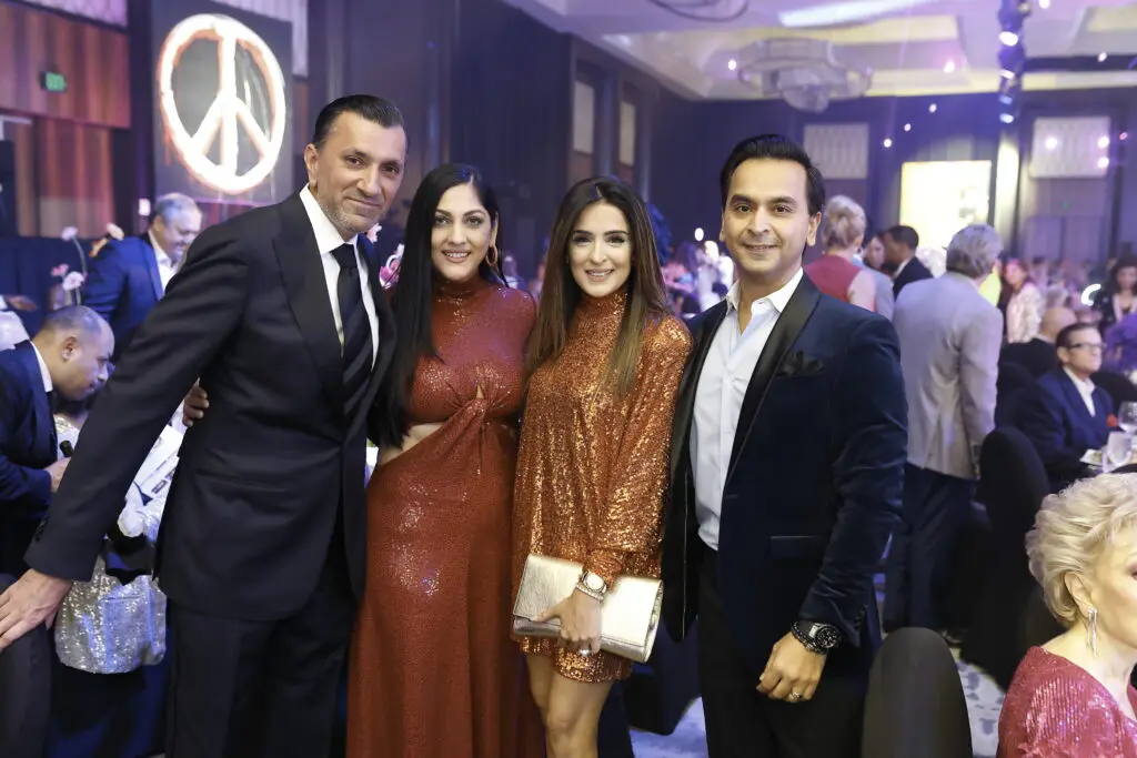Ajay & Sippi Khurana, Sneha & Nick Merchant at the Houston Children's Charity Gala (Photo by Quy Tran)