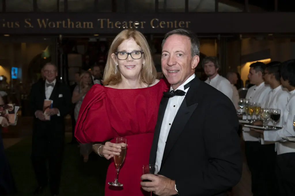 Stephanie & Rich Langenstein at the black-tie dinner following Houston Grand Opera's world premiere. (Photo by Anthony Rathbun)