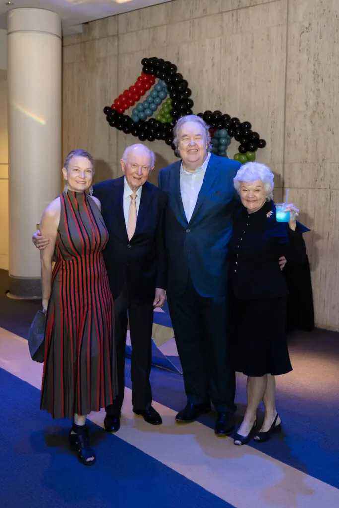 Anne Elizabeth Wynn, Mel Glasscock, Joel Bartsch, Susie Glasscock at the preview of HMNS' re-imagined Welch Hall: Matter & Motion (Photo by Mike Rathke, HMNS Photographer)