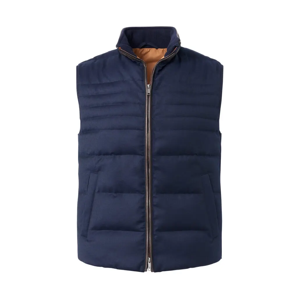 Beretta Gallery Channel Quilted Navy Flannel Vest