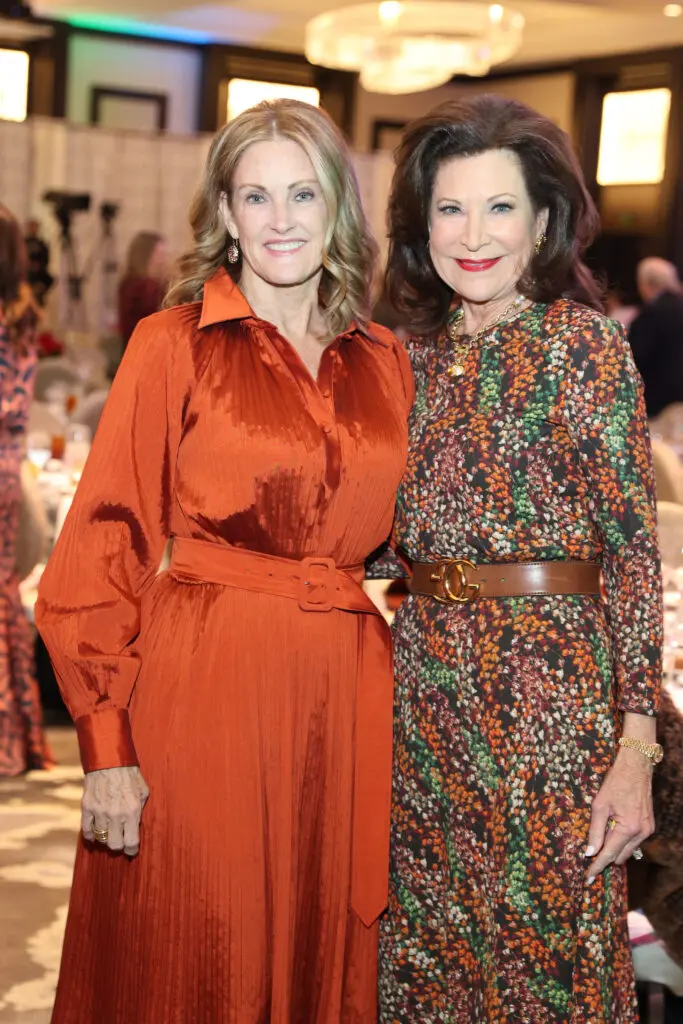 Honoree Stephanie Tsuru, former honoreee Betty Hrncir at the Women of Substance luncheon.  (Photo by Priscilla Dickson)
