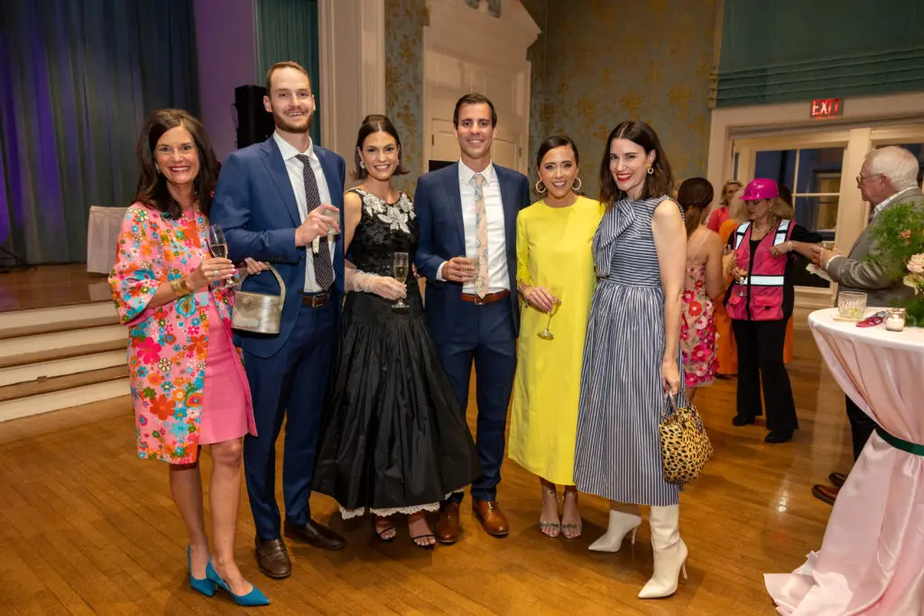 Tracie Aguillard, Thomas & Lily Barfield, Evan & Meghan Captain, Valerie Dittner at the La Petite Maison Gala (Photo by Jenny Antill Clifton)