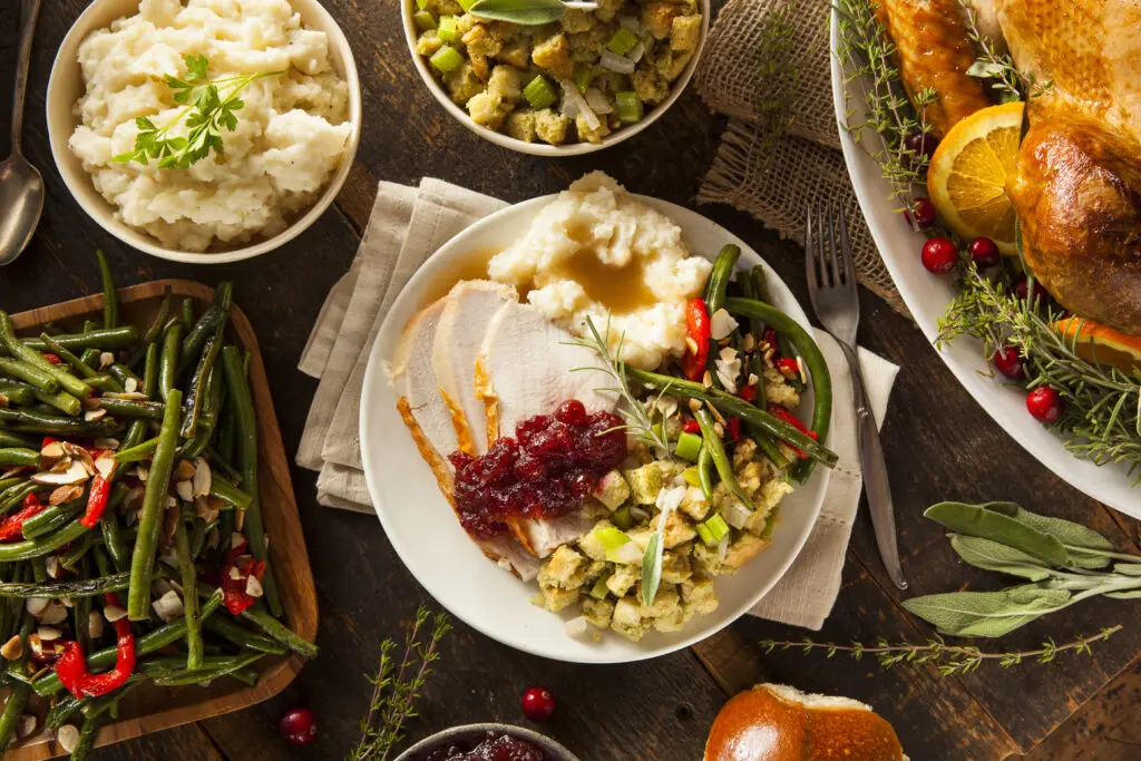Thanksgiving feast – stock photo
