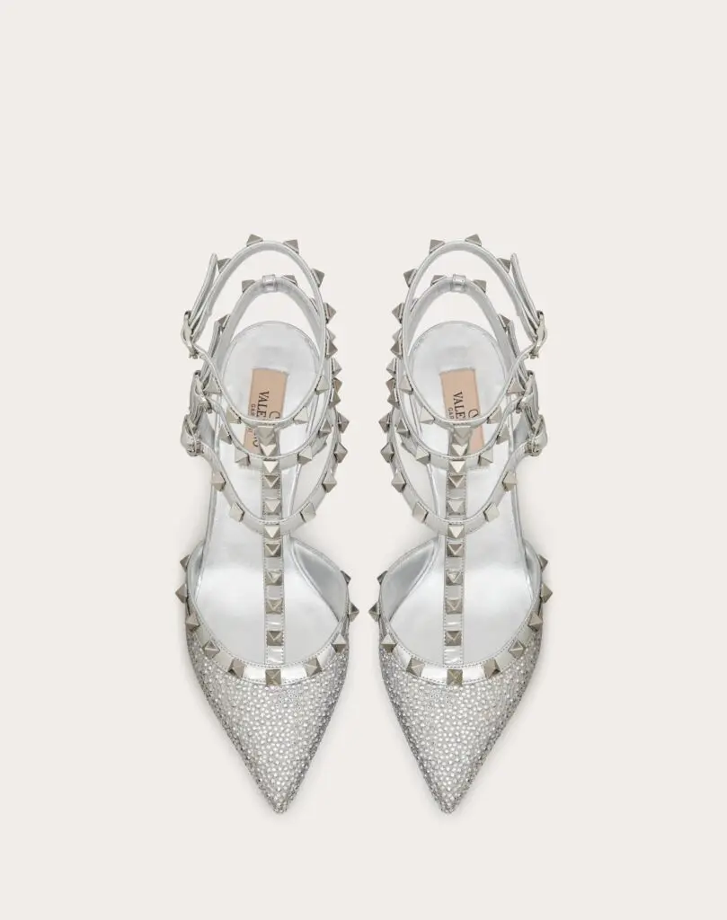Valentino Rockstud Pump with Crystals and Micro Studs 65MM