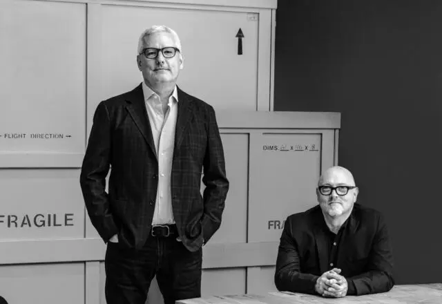 Architects David Droese and Lance Raney, photographed by Fredrik Broden.