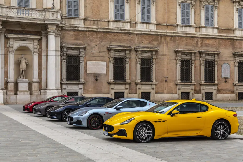Coupled with the extensive use of aluminum, the GranTurismo has shed some 130 pounds to 3,957. Despite its downsize in engine, this big, luxurious coupe still leaps with aplomb. For those seeking an electric option, Maserati will soon launch the GranTurismo Folgore, powered by a 750-hp electric powertrain. (Courtesy Maserati)