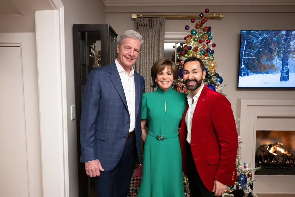 Bobby Dees & Hallie Vanderhider, Fady Armanious at the Legacy Community Health 'Holiday Schmooze' (Photo by Daniel Ortiz)