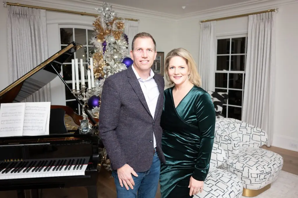 Chris & Brandy Laakso at the Legacy Community Health 'Holiday Schmooze' (Photo by Daniel Ortiz)