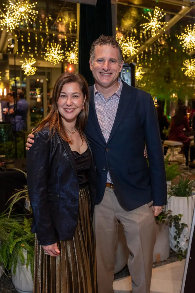 Jen & Ben Fink at Texas Children's Hospital Ambassadors holiday party held at the Montrose Collective. (Photo by Jenny Antill/Texas Children's Hospital)
