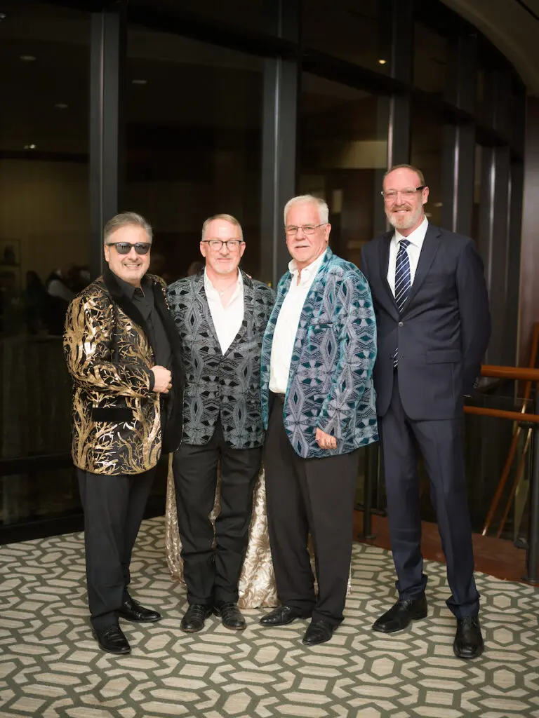 Ernie Manouse, Shay Calhoun, Kirksey Gregg, Walt Zipprian at The Social Book's Houston Treasures awards dinner (Photo by Daniel Ortiz)