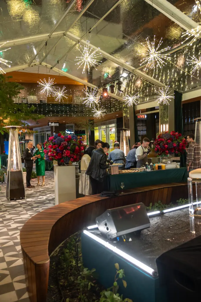 The Montrose Collective paseo transformed into a holiday wonderland for Texas Children's Hospital Ambassadors holiday party. (Photo by Jenny Antill/Texas Children's Hospital)