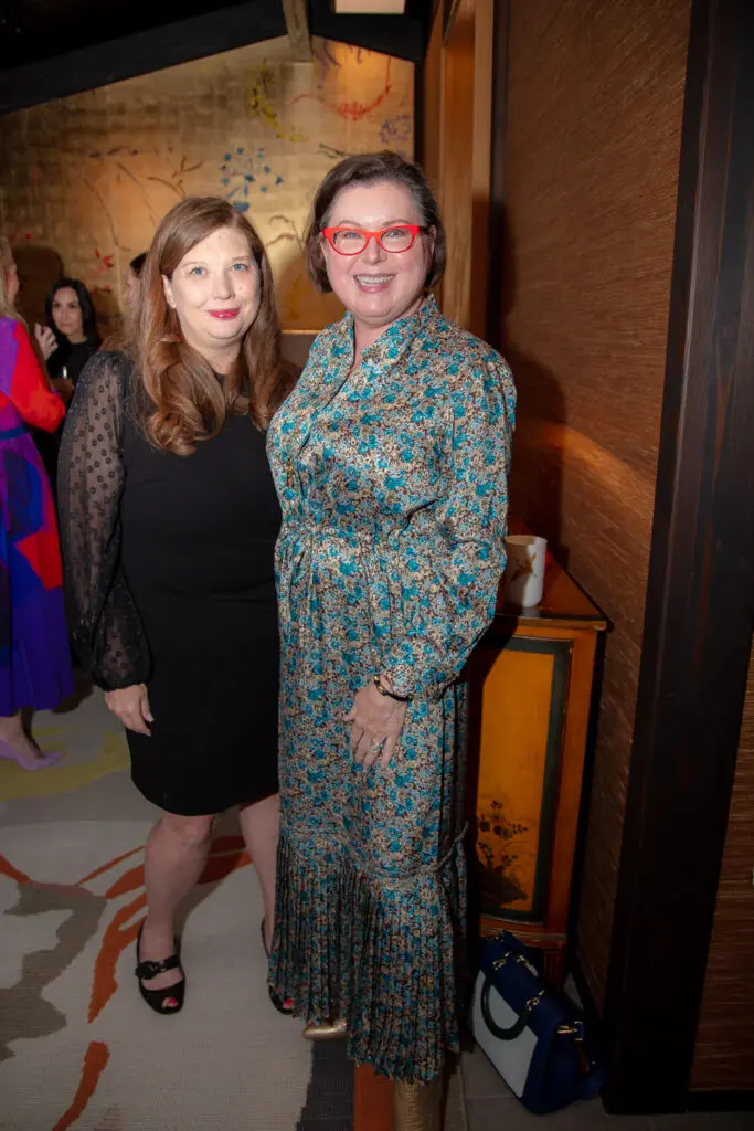 Angie Lane, S. Shawn Stephens at the Akris/PaperCity salute to Houston Ballet's Julie Kent.  (Photo by Miroma Photography)