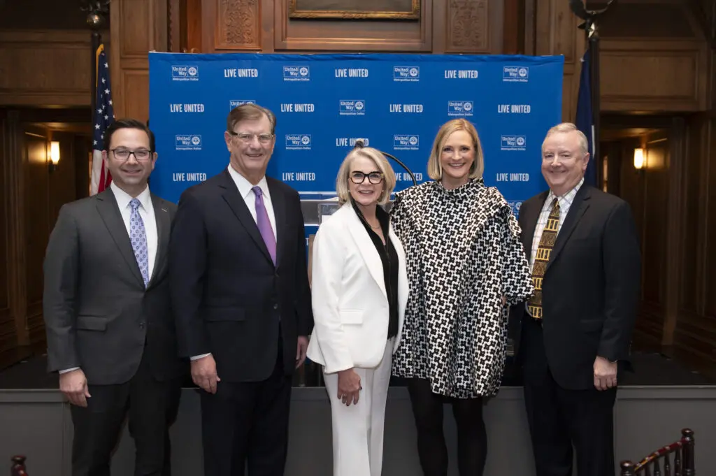 Jason Downing, The Honorable Mike Rawlings, The Honorable Margaret Spellings, Jennifer Sampson, Tom Falk