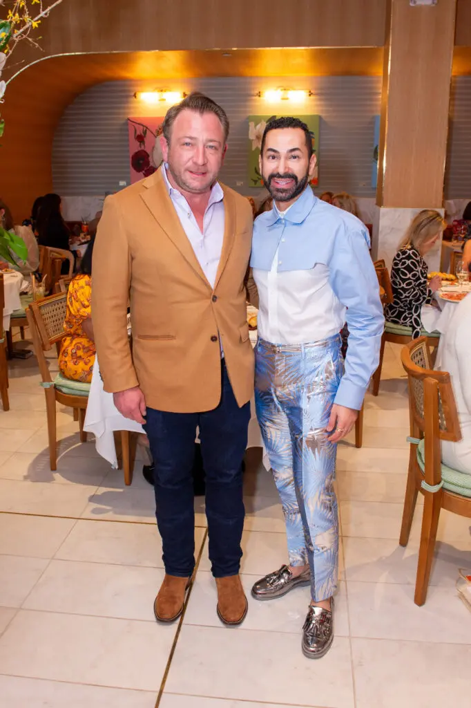 Ben Berg, Fady Armanious  at Tavola for the luncheon/Tootsies fashion event at the new Italian restaurant on Post Oak Boulevard. (Photo by Jacob Powers)