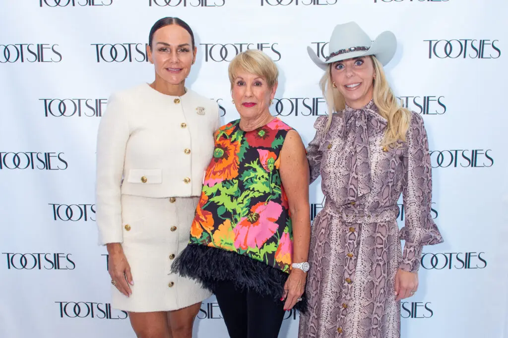 Dana Barton, Donna Lewis, Cassie Simon  at Tavola for the luncheon/Tootsies fashion event at the new Italian restaurant on Post Oak Boulevard. (Photo by Jacob Powers)