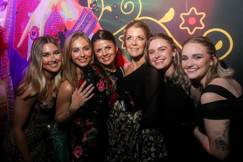 Blayne Fertitta and Paige Fertitta with friends at the San Luis Salute in Galveston. (Photo by Gary Fountain)