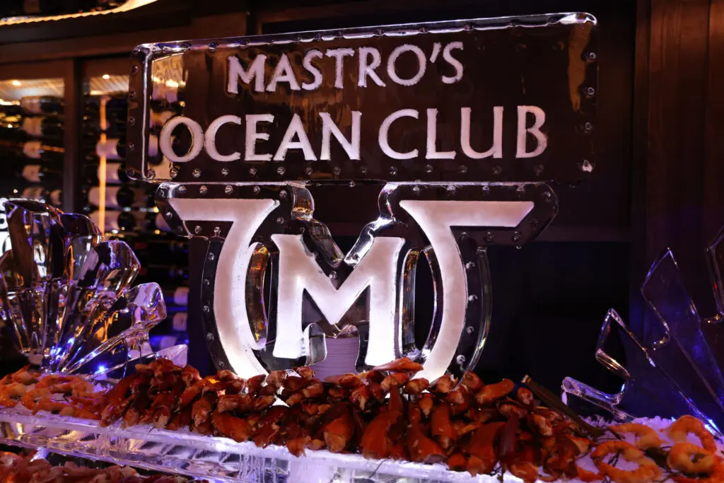 The raw bar at the private preview of Mastro's Ocean Club Miami (Photo by Getty Images)