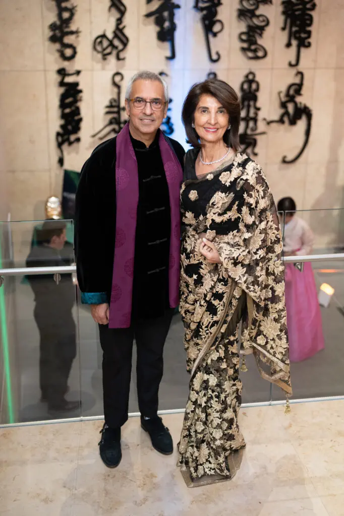 Asia Society Texas’ Tiger Ball 2024: 'Celebrating Magnificent Asia' honorary chairs Moez & Sultana Mangalji (Photo by Daniel Ortiz)