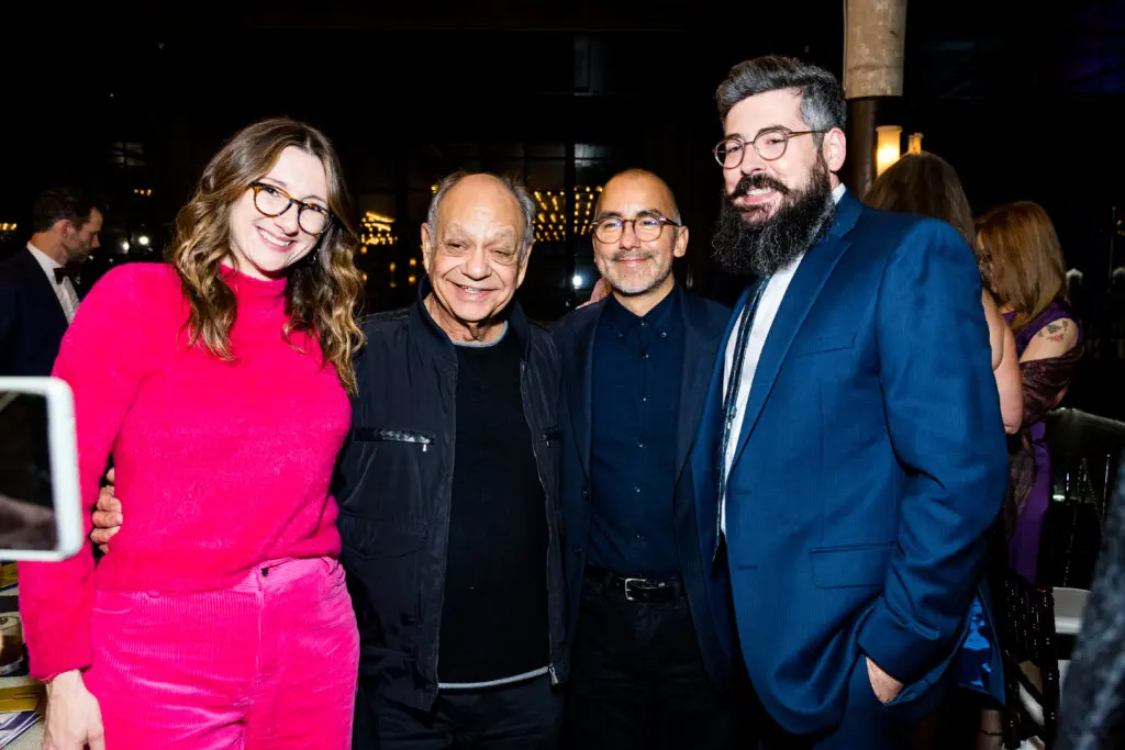 Brooke Silva, Cheech Marin, Vincent Valdez and Carlos Silva at Inspirit: Rothko Chapel's Evening of Inspiration (Photo by Hung Truong) 