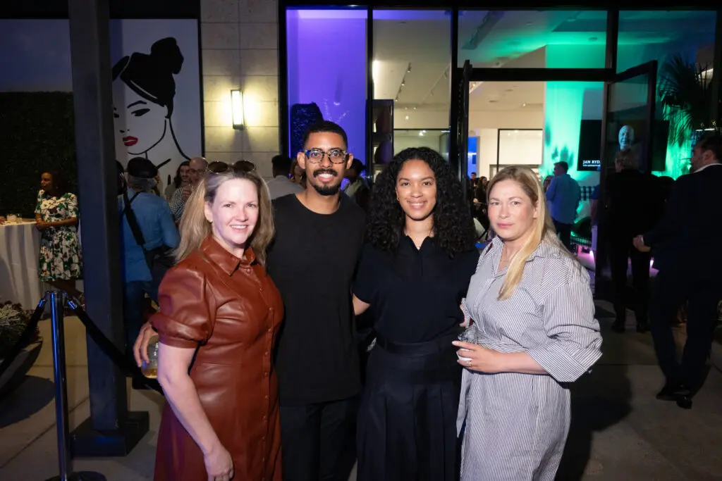 Eleanor Williams, Taylor Armstrong, Amanda Armstrong, Julie Cushman  at the grand opening of Swedish bedmaker Hästens in River Oaks District. (Photo by Daniel Ortiz)
