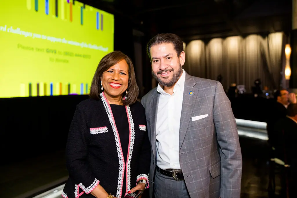 Melanie Lawson and County Commissioner Adrian Garcia at Inspirit: Rothko Chapel's Evening of Inspiration (Photo by Hung Truong) 