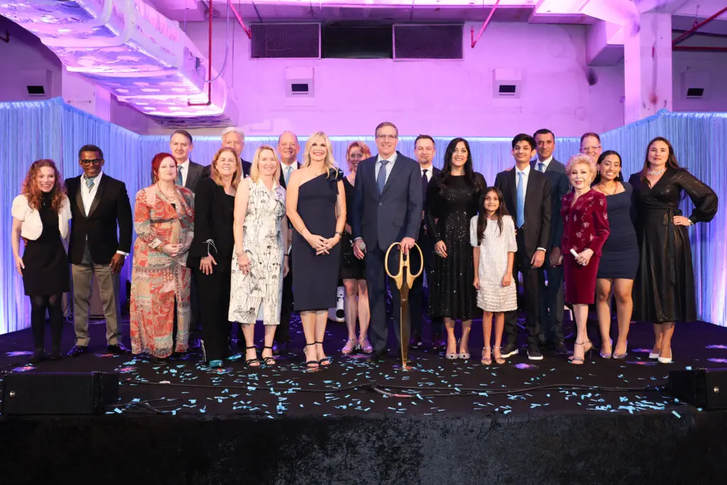 The ribbon cutting ceremony at UNICEF's "Heart Strings" premiere (Photo by Priscilla Dickson)