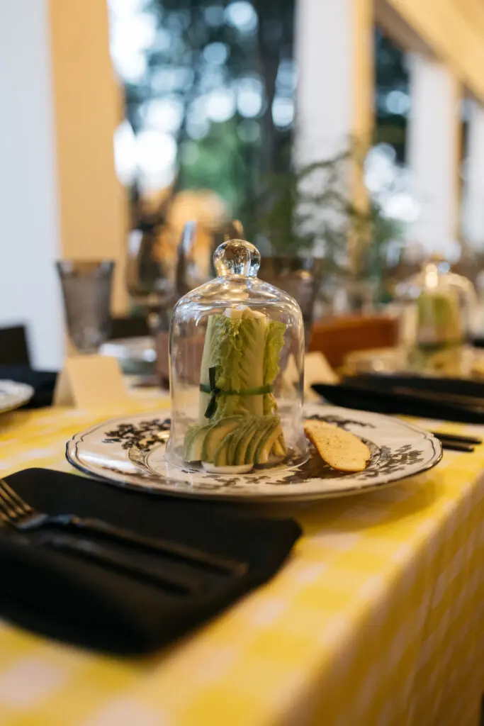 A picture perfect dome encased salad (Photo by Rebecca Patton-Beckley)