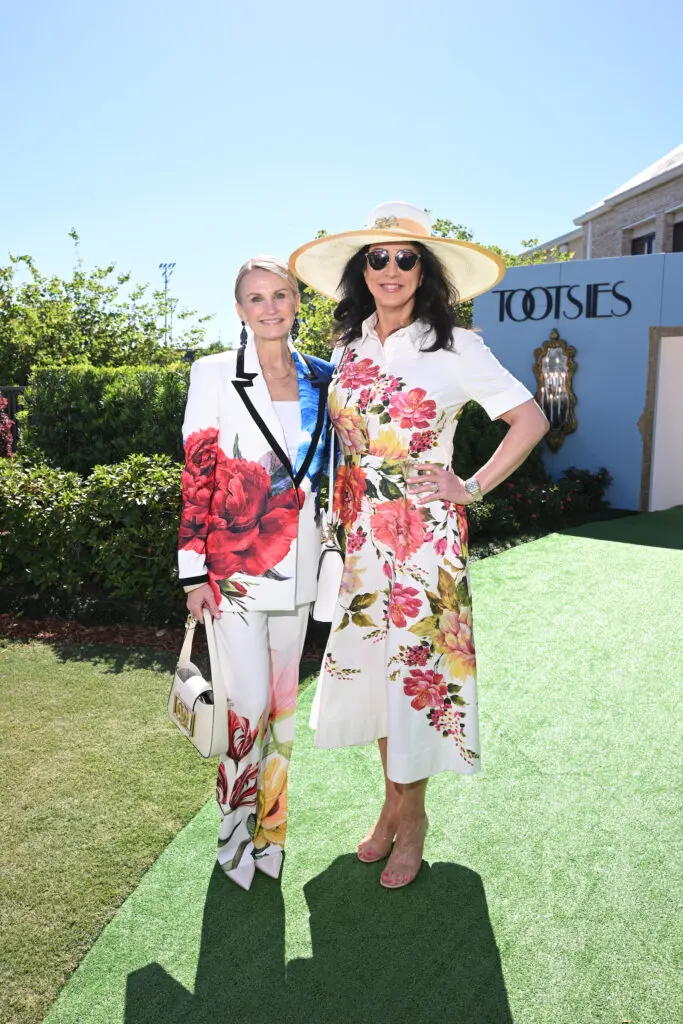 Cindy Bendy, Alicia Smith at the River Oaks Country Club tennis tournament luncheon.