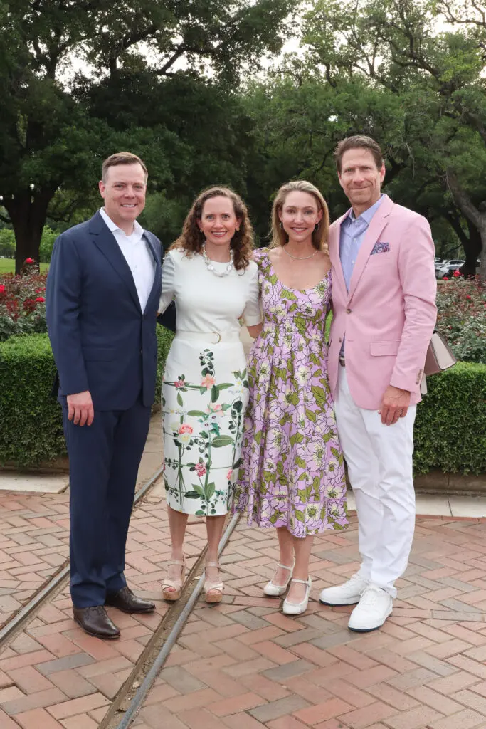Cody & Mary Rebecca Dick, Kaitlyn & Michael Scheurich at the Hermann Park Conservancy 'Evening in the Park' (Photo by Priscilla Dickson)