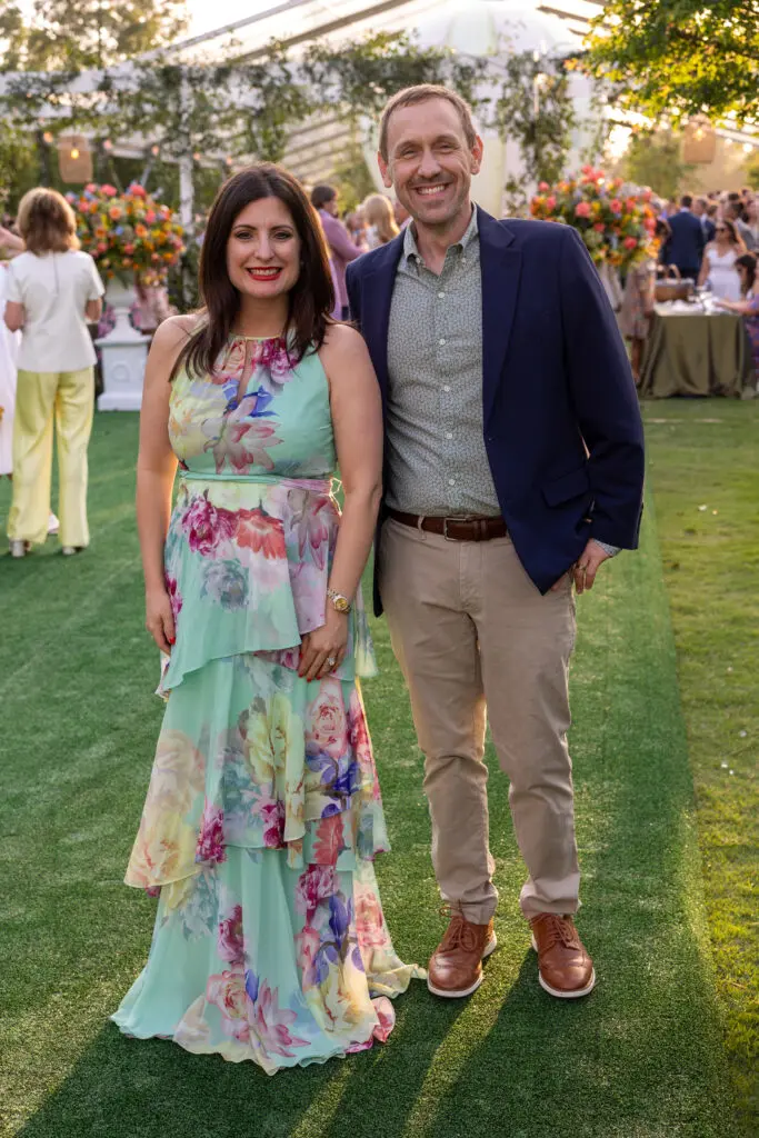 Lesley Briones, Blake Ellis at the Memorial Park Conservancy 100th anniversary dinner. (Photo by Jenny Antill)