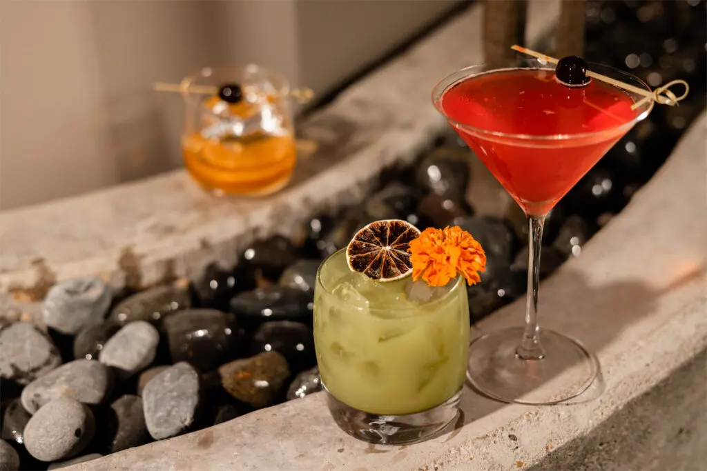 The Shodo cocktail menu features unique creations like the Green Eyes matcha drink. (Photo by Kayla Enright)