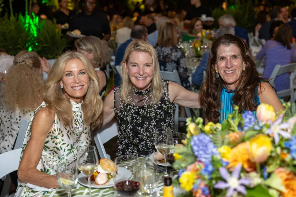 Janet Hobby, Anne Hamman Broillier, Kate Gibson at the Memorial Park Conservancy 100th anniversary dinner. (Photo by Jenny Antill) 