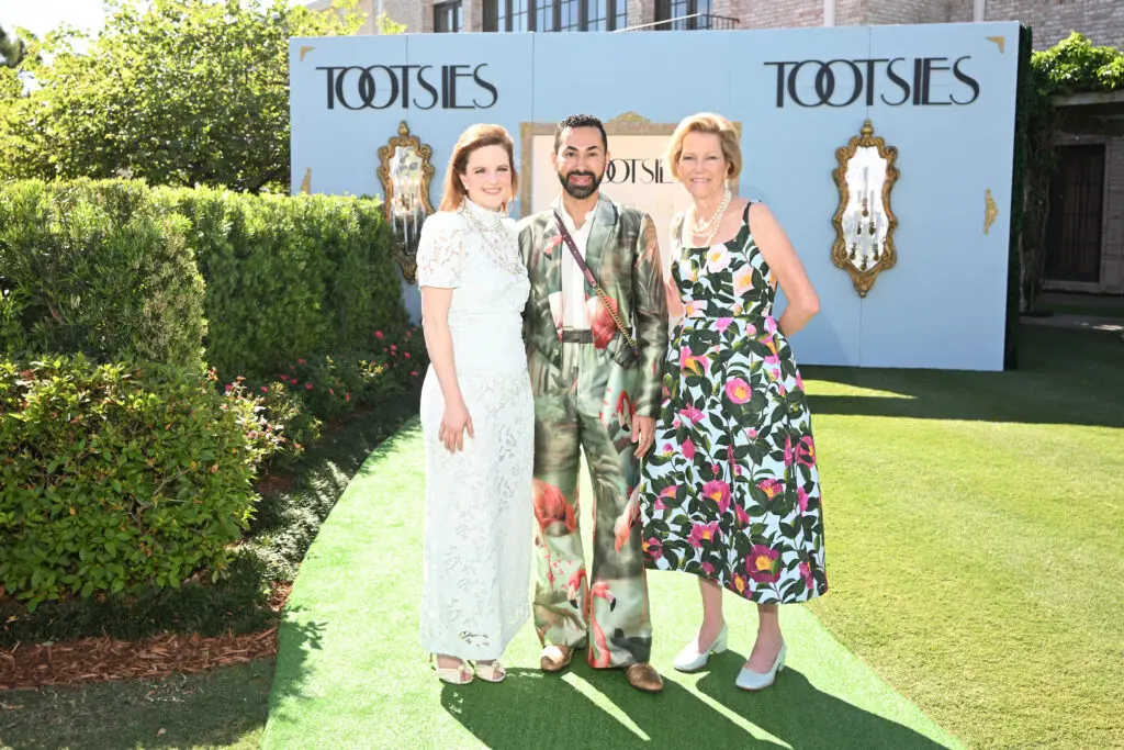 Jenna Lindley, Fady Armanious, luncheon chair Shelli Lindley at the River Oaks tennis tournament luncheon.