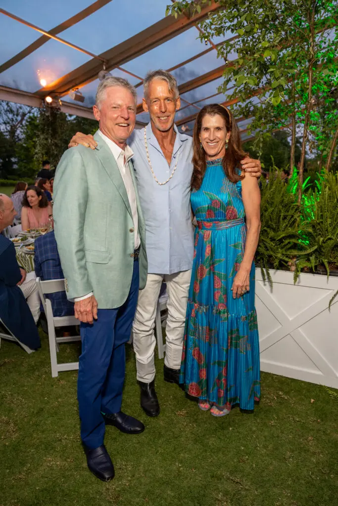 Steve Gibson, Chris Knapp, Kate Gibson at the Memorial Park Conservancy 100th anniversary dinner. (Photo by Jenny Antill)