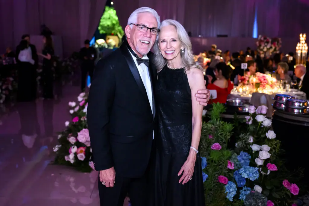 Tom Flanagan, Susan Sarofim at the 'No Mountain High Enough' themed gala benefitting the Memorial Hermann  Foundation at the Hilton Americas-Houston.(Photo by Michelle Watson)