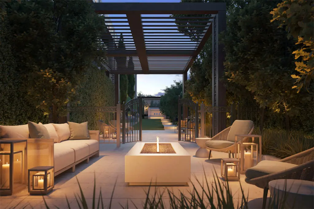 A private courtyard garden.