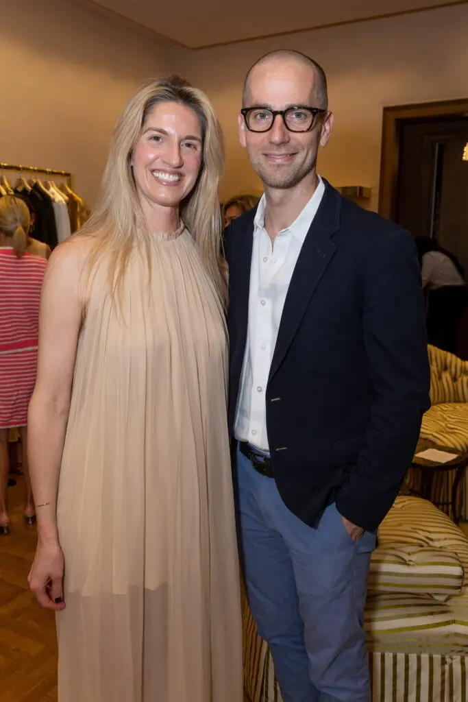 Chris Goins & Josh Pazda at the Adam Lippes store opening in River Oaks District. (Photo by Emily Jaschke)