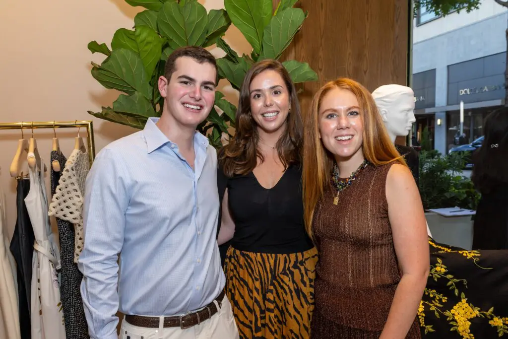 Fayez Sarofim, Gillian Sarofim, Louisa Sarofim at the Adam Lippes store opening in River Oaks District. (Photo by Emily Jaschke)