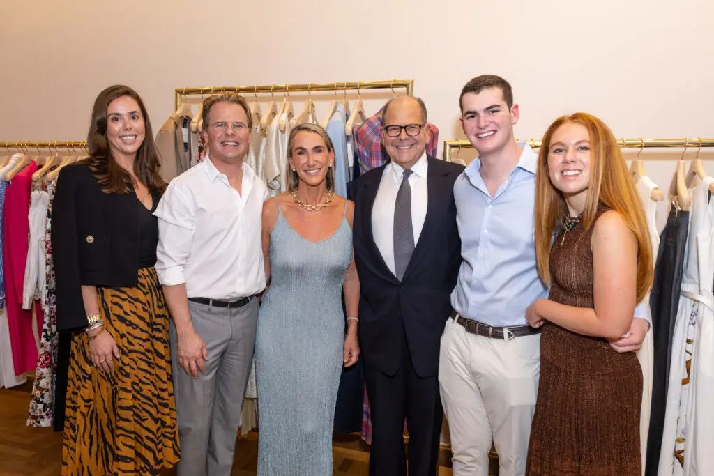 Gillian Sarofim, Adam Lippes, Courtney & Christopher Sarofim, Fayez Sarofim, Louisa Sarofim at the Adam Lippes store opening in River Oaks District (Photo by Emily Jaschke)