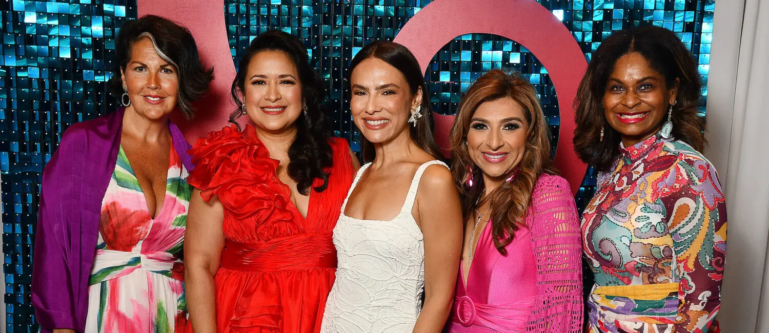 Heidi Turney, Patricia Garcia, Patricia Bonaldi, Jolene Trevino, Hasina Starks at the Latin Women’s Initiative fashion show and luncheon. (Photo by Dave Rossman)