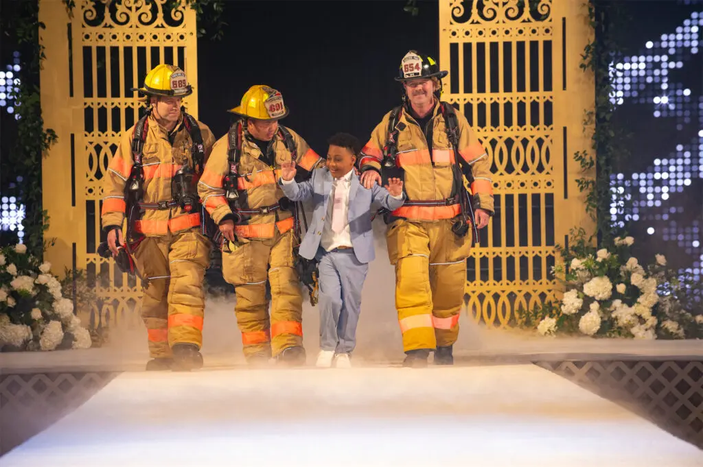 The Highland Park Fire Department with Kewan Gibson (Photo by Tamytha Cameron)