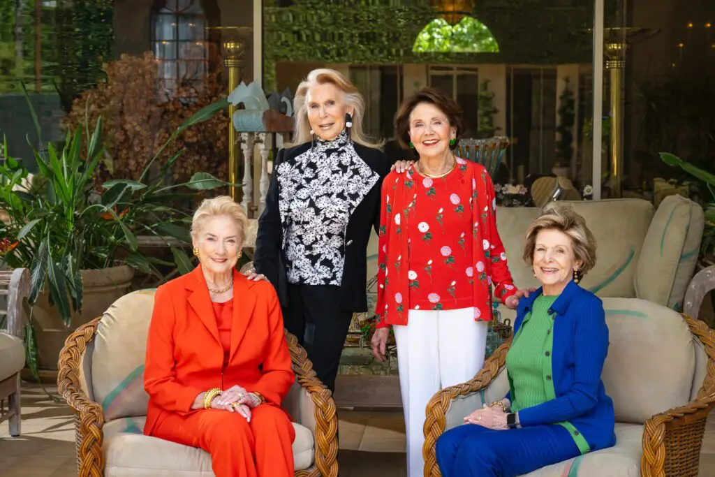 'Conversation with a Living Legend' honorary chairs Patsy Fourticq, Joan Schnitzer, Cyvia Wolff, Barbara Hurwitz. (Courtesy photo)