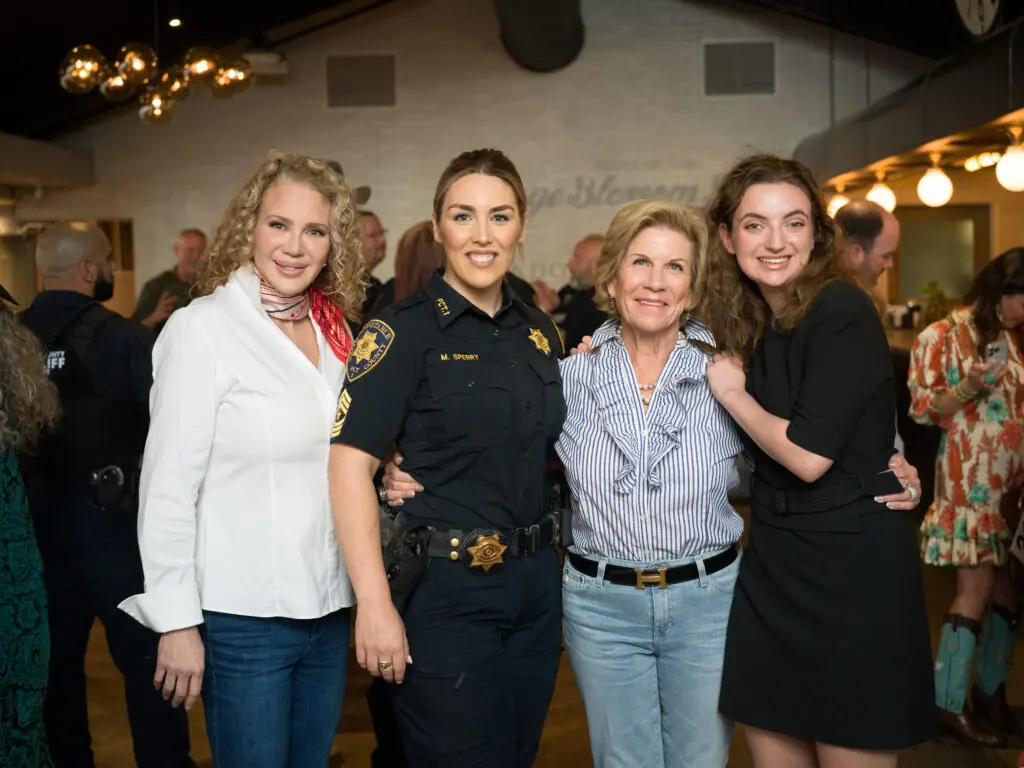 Kristi Schiller, Constable Madison Sperry, Ollabelle Hall, Sinclair Schiller at the 13th annual K9s4COPs 'Unleashed Gala'  (Photo by Daniel Ortiz)