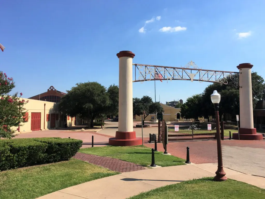 Rodeo Plaza connects many Stockyards magnets including Billy Bob's and The Exchange Building.
