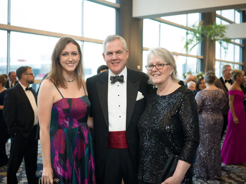 Megan Jarchow, Craig Jarchow, Angela Jarchow at the University of St. Thomas gala (Photo by Gwen Juarez)