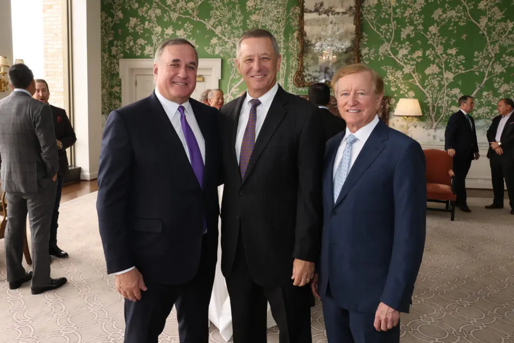 Chair Steve Trauber, David Wuthrich, Jess Tutor at the Men of Distinction luncheon