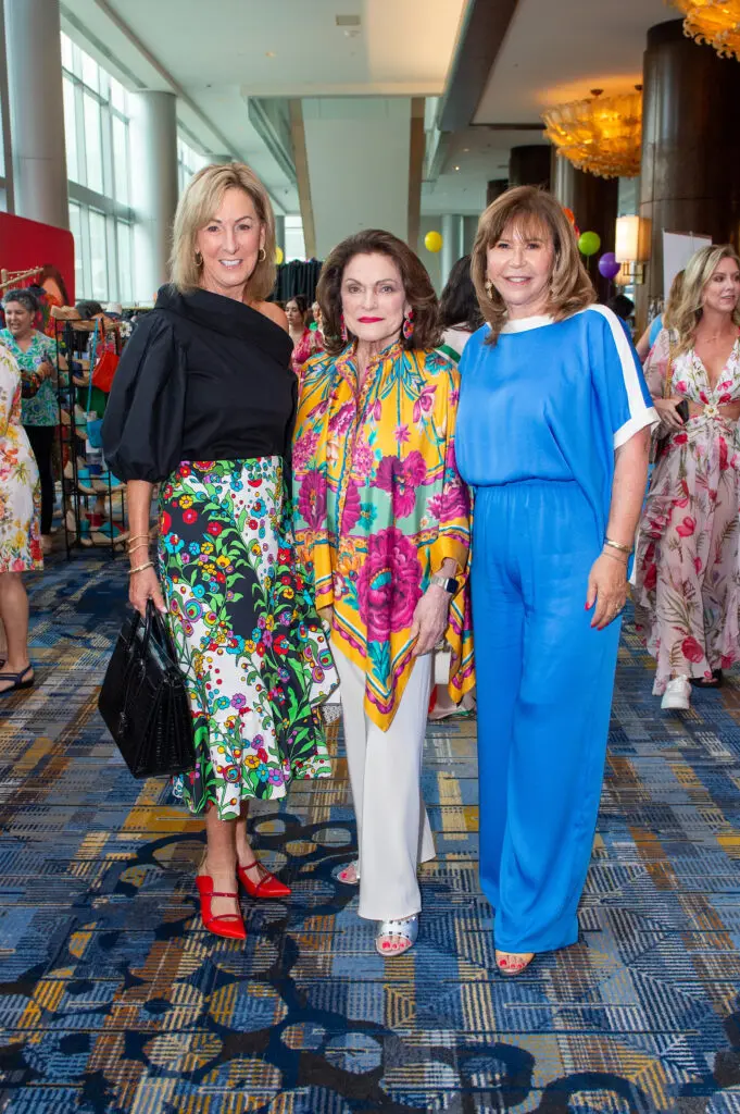 Shelley Boyer, Beth Wolff, Cyndy Garza Roberts at the Latin Women's Initiative fashion show and luncheon. (Photo by Jacob Power)