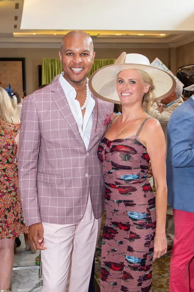 Travis Torrence, Lauren Varnado at the Hats, Hearts & Horseshoes benefit for Bo's Place. (Photo by Jacob Power)
